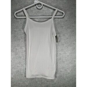 NWT No Boundaries White Rib Cami Tank Top Scoop Neck Size XS (1)